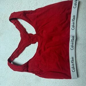 Calvin Klein Red Sports Bra